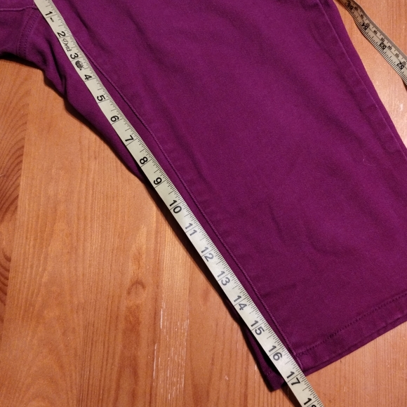 Miss Tina High Purple Waisted Cotton Cropped Jeans - Picture 11 of 12